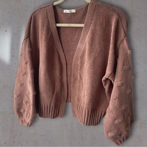 moon & madison knit cropped cardigan